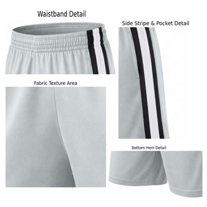 Men’s <b>Brad</b> Casual Solid Pattern Heavyweight Reflective Waterproof Anti-Wrinkle Breathable Night Running Shorts Elastic Mid Waist - Product Image 2