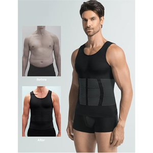 Men Body Shaper Slimming Tank Top <b>Compression</b> Vest Tummy Control Abdomen <b>Underwear</b> Seamless Body Shaper Fitness Shirt - Product Image 4