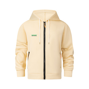 Sweat à capuche zippé intégral à manches doublement rayées bicolores pour homme, vêtement d'extérieur en polaire pour l'entraînement - Product Image 2