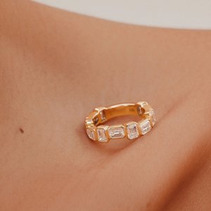 Bague Hip Hop de Luxe pour Femme en Argent Sterling 925 avec Moissanite Scintillante – Bijou Tendance Élégant pour Fête et Cadeau - Product Image 4
