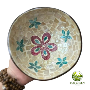 Tazón Hecho a Mano con Incrustaciones de Madreperla en Cáscara de Coco, Ecológico, Sostenible, Vajilla Moderna para Acción de Gracias, Día de la Madre, Vietnam - Product Image 3