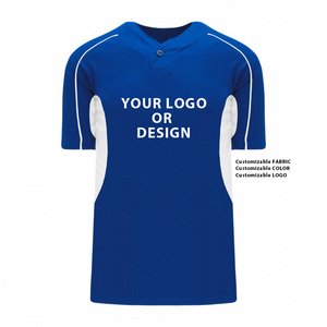 เสื้อเบสบอลสีฟ้าอ่อนแบบสั่งทำพิเศษ แขนสั้น สำหรับผู้ใหญ่ ทรงปกติ พิมพ์ลายแบบซับลิเมชั่น ระบายอากาศได้ดี ติดกระดุมด้านหน้า - Product Image 4