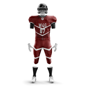 Maillot de football américain personnalisé pour homme adulte, uniforme d'équipe universitaire, 100 % polyester, respirant, séchage rapide, imprimé par transfert thermique - Product Image 4