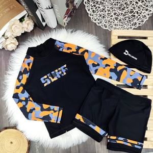 กางเกงว่ายน้ำผู้ชายผ้าไนลอนผสมสแปนเด็กซ์ แห้งเร็ว กันน้ำ ป้องกันรังสียูวี ลายเรขาคณิต คุณภาพสูง รองรับ OEM จาก DLK - Product Image 2