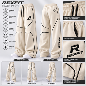 Streetwear <b>Baggy</b> Sweatpants Men Custom Wide Leg <b>Track</b> <b>Pants</b> Side Stripe Elastic Waist Relaxed Fit Bulk Streetwear Manufacturer - Product Image 6