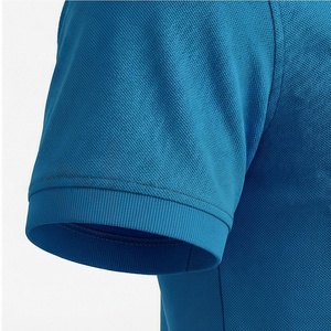 Polo à manches courtes bleu pour homme, tricoté, uni, décontracté, coupe classique, avec boutons - Product Image 6