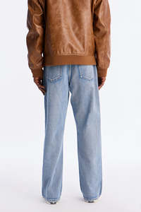 Jeans Unisex Holgados de Estilo Urbano al por Mayor, Diseño Personalizado, con Cierre, Lavados, Casuales, para Hombre - Product Image 2