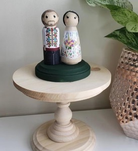 ถาดเสิร์ฟเค้กไม้มะม่วงลายเปลือกไม้ทรงกลม ลดราคาจากโรงงาน - Product Image 3