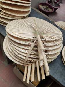 Abanico de Hoja Ovalada Hecho a Mano, Decoración y Regalo de Boda Moderno, Tamaño Personalizable, Abanico de Hoja de Bambú Vietnamita, Ecológico - Product Image 3