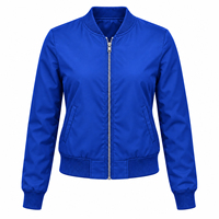 Blouson bomber pour femme, col montant, fermeture éclair sur le devant, design matelassé, rembourrage en coton, logo imprimé, service OEM