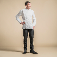 Vêtements de cuisine pour chef, uniformes de serveur et serveuse, veste de chef à manches longues pour homme, prix de gros, pour restaurant et hôtel
