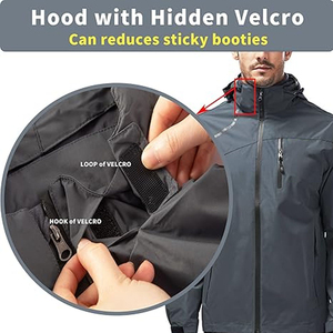 Rain <b>Jackets</b> High Comfort <b>Waterproof</b> <b>Jackets</b> Lightweight Hooded Rainwear OEM Supply - Product Image 4