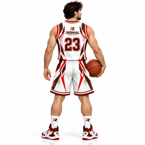 Maillot de basket-ball pour hommes, sublimation, respirant, grande taille, vêtements de sport d'été, maillot de basket-ball personnalisé de haute qualité pour équipe - Product Image 4