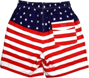 Shorts de bain pour hommes adultes, imprimé drapeau, 100% polyester, séchage rapide, respirant, cordon de serrage, short de plage, doublure en maille à l'avant, shorts décontractés - Product Image 2