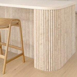 Paneles Tambour de Madera Maciza Premium para Gabinetes de Cocina Curvos, Cubierta Decorativa Flexible para Muebles con Estilo Contemporáneo - Product Image 1