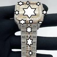 Nouvelle conception, montre mécanique de luxe faite à la main en acier inoxydable, boîtier carré, mouvement japonais, verre analogique, bouton poussoir, fermoir caché