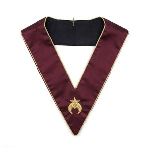 Nouvel Arrivage Collier Maçonnique en Soie Léger au Design Simple Personnalisable pour Tenues Formelles, Cérémonies, Événements, Réunions et Jours Spéciaux - Product Image 1