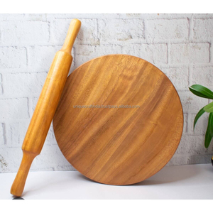 Handcrafted Premium Mango & Sheesham <b>Wood</b> Chakla Belan Combo Rustic Kitchen Tool for <b>Rolling</b> & Pastry Roti Board & Roller - Product Image 6