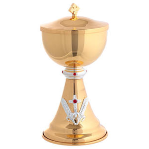 Ciboire en laiton de marque, Ciboire de luxe en laiton, pour usage religieux en église, pour la Sainte-Cène catholique, gobelet de présentation - Product Image 4