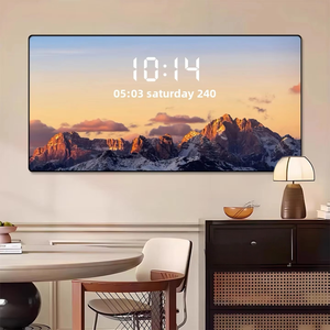 Reloj de Pared Digital con Marco de Diamantes de Porcelana y Cristal LED, Arte de Pared con Diseño de Paisaje, Decoración para Restaurantes con Cuadros de Regalo - Product Image 6