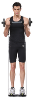 Roue abdominale ALLWINWIN ABW09 - Rouleau d'exercice pour le renforcement du tronc avec genouillères, tube de résistance et barre d'haltères pour la gym
