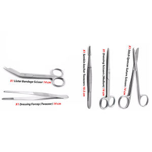 ชุดเครื่องมือผ่าตัด 9 ชิ้น ทำจากสแตนเลส ประกอบด้วย กรรไกร, คีม, แกลลิพอต และถาดไต สำหรับการดูแลบาดแผลและการเย็บแผล ยี่ห้อ Narham - Product Image 6