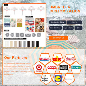 Impression personnalisée OEM Design Marché commercial Parasol <span class=keywords><strong>Jardin</strong></span> Patio Parapluie <span class=keywords><strong>de</strong></span> plage extérieur avec logo Résistant aux UV pour la publicité - Product Image 6