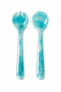 FAIZA CRAFT Cuillère à salade en résine rose à long manche, design européen moderne, écologique, passe au lave-vaisselle, finition miroir - Product Image 6