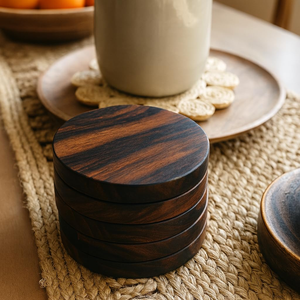 Posavasos de Madera para Restaurantes, Decoración de Mesa de Comedor, Posavasos de Madera para Té y Café, Precio al por Mayor - Product Image 1