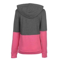 Ensemble de survêtement deux pièces rétro avec veste courte zippée color block et pantalon de jogging taille haute à jambes larges, style streetwear et sportswear