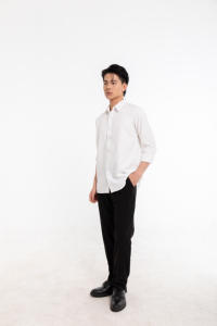 Chemise simple en polyester de compression OEM/ODM prix compétitif services de traitement de vêtements personnalisés fabriqués au Vietnam vente en gros - Product Image 5