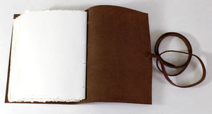 Cuadernos A5 Personalizados con Grabado, Diarios de Cuero Genuino Reciclado, Banda Elástica, Cubierta de Cuaderno de Tapa Dura Personalizada - Product Image 3