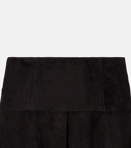 Jupe longue élégante et formelle en cuir véritable noir, respirante, écologique, taille haute, grande taille pour femme - Product Image 2