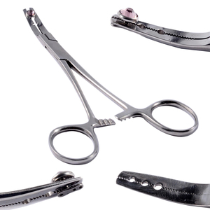 Pinces chirurgicales DETAIN IMPEX en acier inoxydable, manuelles, certifiées CE, instrument de classe II pour la réalisation de piercings corporels - Product Image 6