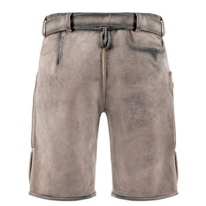 Lederhosen Bávaros de Diseño Nuevo y Elegante al por Mayor, Pantalones Cortos de Cuero Genuino para Hombre con Tirantes, Atuendo Alemán - Product Image 2