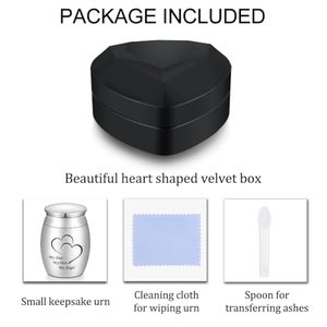 Vintage Aluminum <b>Keepsake</b> <b>Memorial</b> Urn Funeral Ash Container Crafted With Artistic Matte Texture And Elegant Detailing - Product Image 1