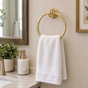 Support mural de luxe en laiton doré pour serviettes, avec base en cristal, pour salle de bain, accessoire décoratif, porte-serviettes, organisateur - Product Image 4