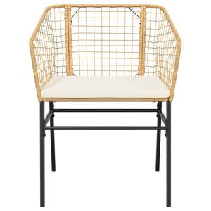 Ensemble de salle à manger de jardin en polyrotin brun 2 places - Product Image 6