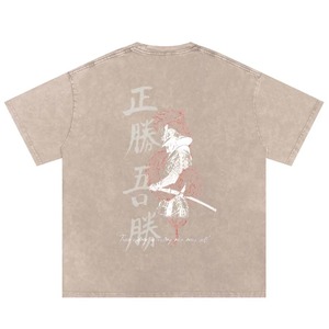 Camiseta Retro OEM 100% Algodón Grueso para Hombre, Talla Grande, Impresión DTG, Logotipo, Lavado Ácido, Estilo Vintage, Personalizada - Product Image 5