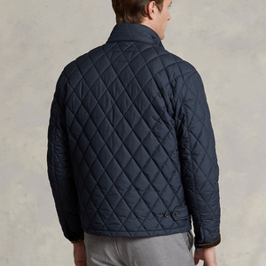 Veste matelassée en duvet pour homme, bleu marine, personnalisée par le fabricant, col montant, chaude, décontractée, pour l'hiver - Product Image 3