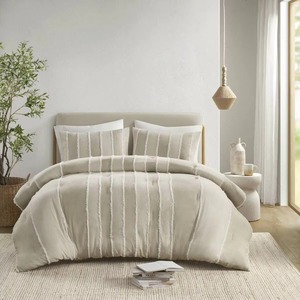 Modern Striped Cotton <b>Comforter</b> <b>Set</b> 3 Pcs Washable Bedding Home Decor <b>Comforter</b> <b>Sets</b> - Product Image 2
