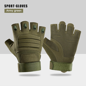 Gants de sport en cuir pour hommes, haute qualité, antidérapants, demi-doigts, avec logo personnalisé, pour musculation, entraînement et fitness - Product Image 2