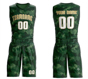 Ensemble de maillots de basket-ball unisexe REXFIT SPORTS, imprimé camouflage, évacuation de l'humidité, 100% polyester, coupe athlétique, adulte, toutes saisons - Product Image 5