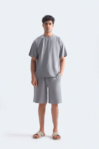 Camiseta de Cuello Redondo Extra Grande para Hombre, 100% Algodón Tejido, Ecológica, Transpirable, con Estampado de Letras, Estilo Casual Elegante - Product Image 2