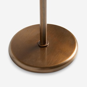 High End Brass <b>Table</b> <b>Lamp</b> with Heavy Round <b>Base</b> for Luxury Nightstand Lighting - Product Image 1