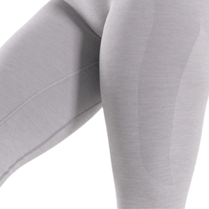 Pantalon de fitness évasé gris clair pour femme, taille mi-haute, respirant et extensible, idéal pour le yoga, l'entraînement et les activités sportives - Product Image 6