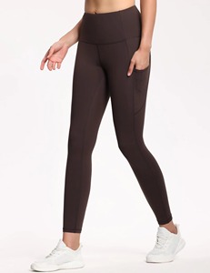 Leggings deportivos para mujer, de alta calidad, ajustados, transpirables, de nailon y spandex, para yoga, de cintura alta. - Product Image 4