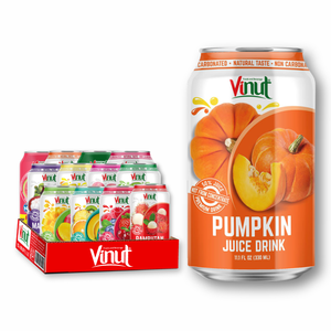 Jus de citrouille VINUT 330ml sans sucre, prix usine OEM/ODM, marque privée, échantillon gratuit, fabricant vietnamien - Product Image 1