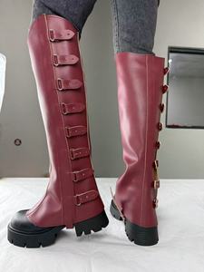 OEM Custom Genuine Leather Case Horse Riding Leg Protectors Soft Cowhide Equestrian <b>Half</b> <b>Chaps</b> Boot Gaiters Bags LHC-0053 - Product Image 5