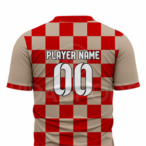 ชุดฟุตบอลแบบซับลิเมชั่น เสื้อและกางเกงขาสั้นสั่งทำได้ คุณภาพสูง ชุดกีฬา ผู้ผลิต OEM ODM - Product Image 5